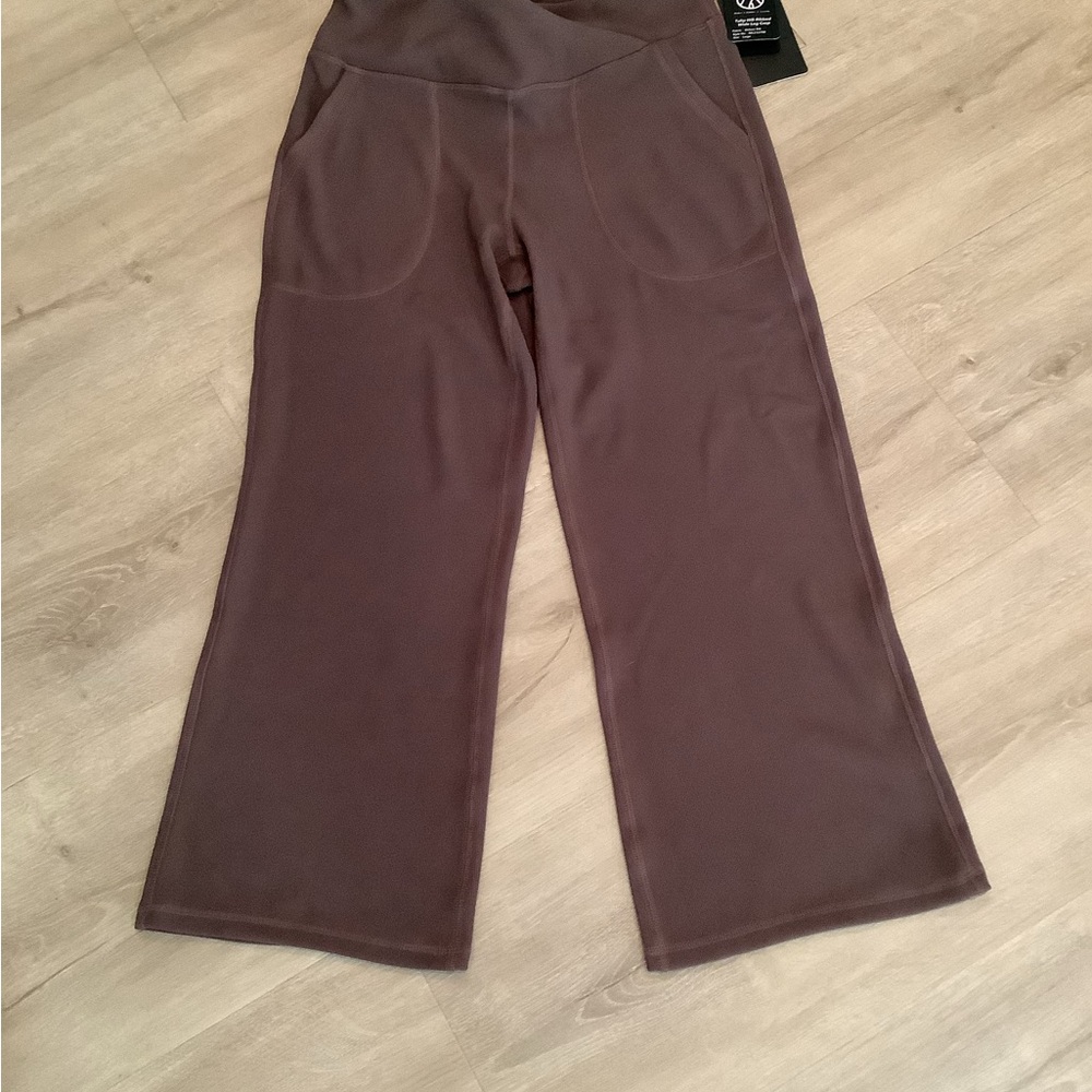Wide Leg Brown Pants tulip ribbed